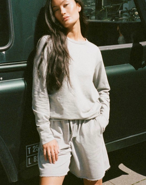 Caitlin Light Stretch Shorts - Grey Melange